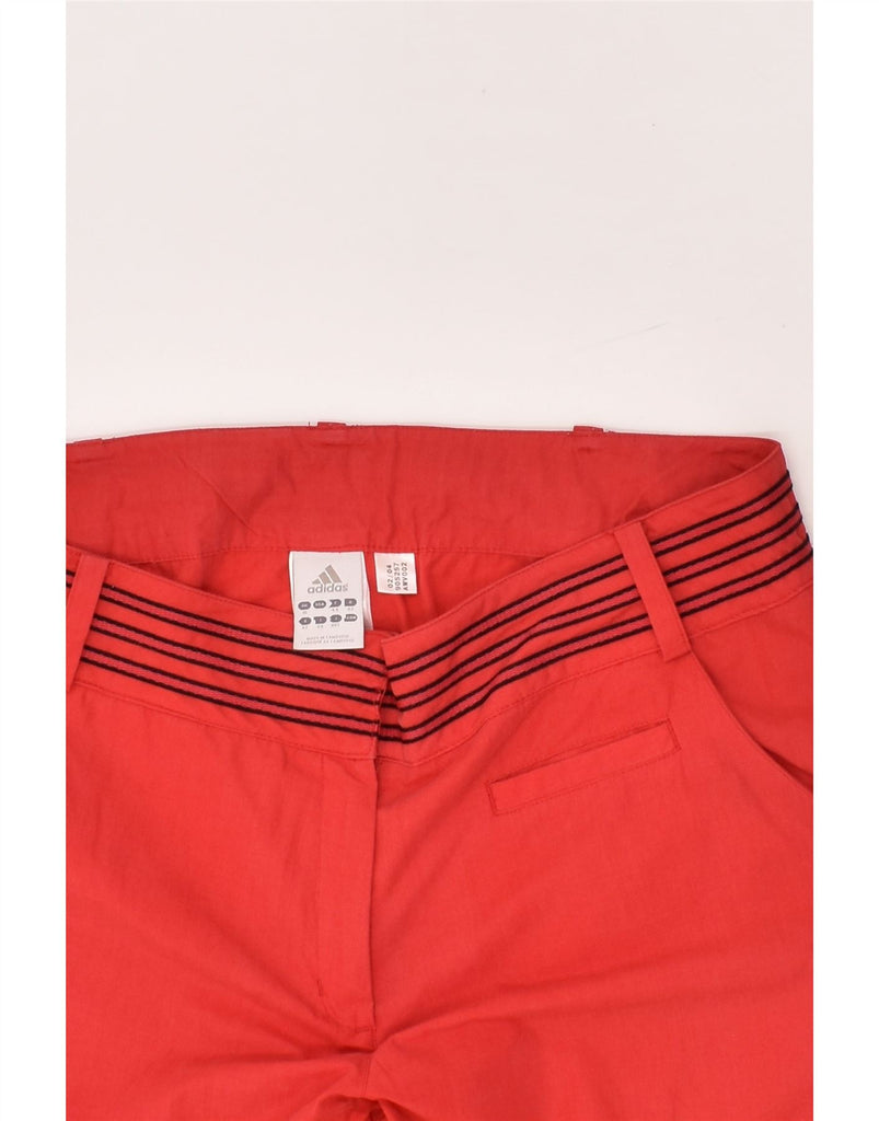 ADIDAS Womens Capri Cargo Trousers UK 16 Large W34 L23 Red Polyester | Vintage Adidas | Thrift | Second-Hand Adidas | Used Clothing | Messina Hembry 