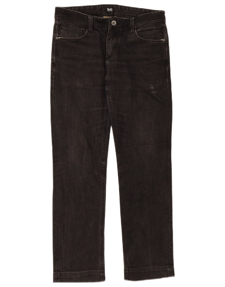 Dolce & Gabbana Womens Slim Jeans W31 L31 Black Cotton
