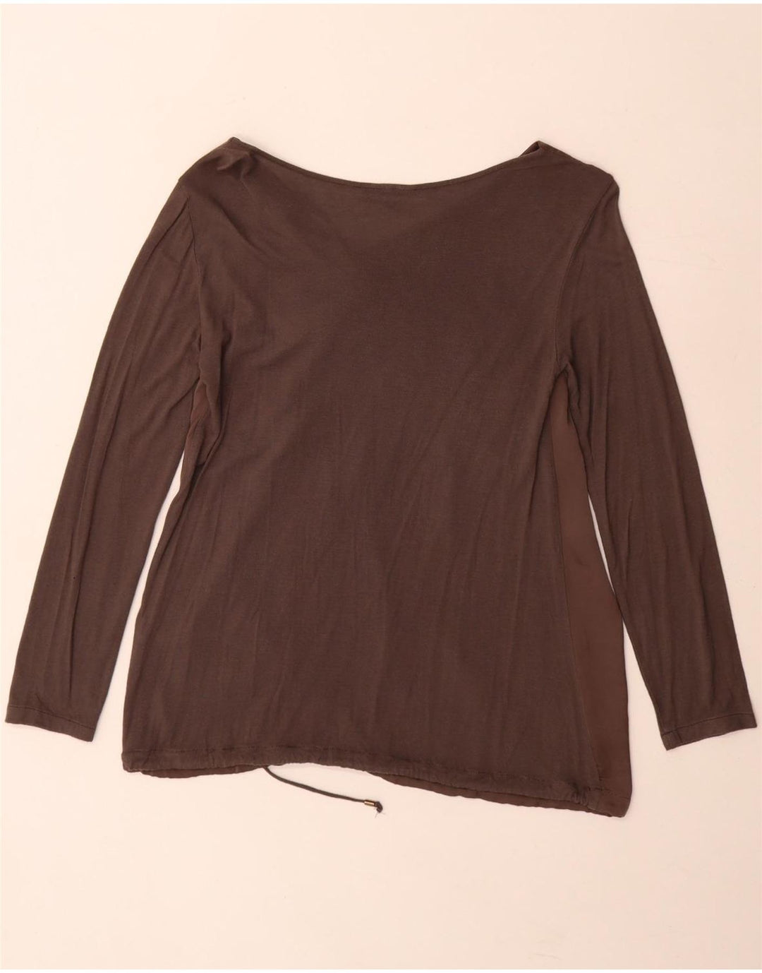 Trussardi Womens Long Sleeve Blouse Top UK 10 Small Grey Colourblock