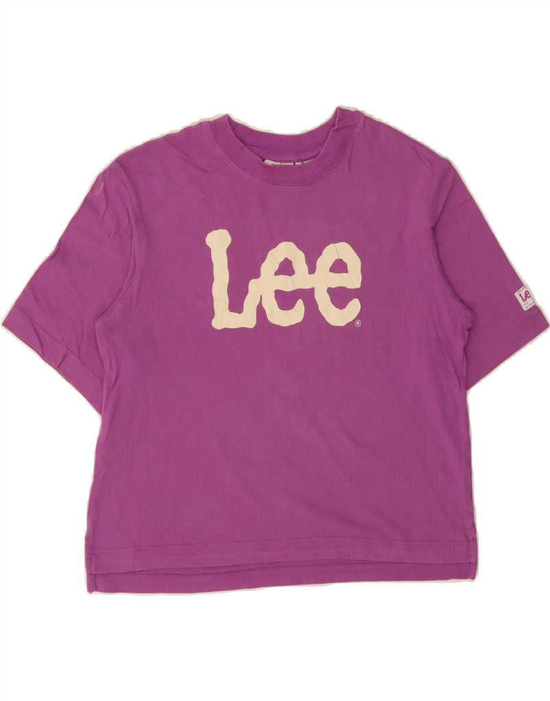 LEE Girls Graphic T-Shirt Top 8-9 Years Purple Cotton Vintage Lee and Second-Hand Lee from Messina Hembry 