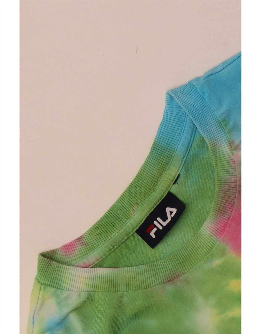 Fila Womens T-Shirt Top UK 12 Medium Multicoloured Tie Dye