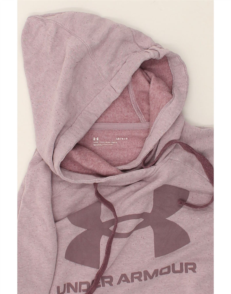 UNDER ARMOUR Mens Graphic Hoodie Jumper Large Pink Cotton | Vintage Under Armour | Thrift | Second-Hand Under Armour | Used Clothing | Messina Hembry 