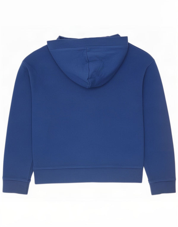 Tommy Hilfiger Womens Graphic Hoodie Jumper UK 16 Large Blue Colourblock