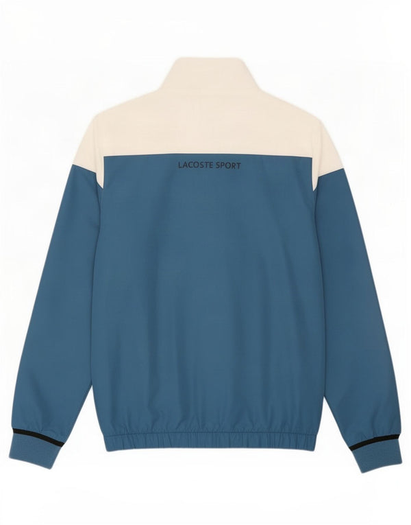 Lacoste Mens Graphic Tracksuit Top Jacket Size 3 Small Blue Colourblock