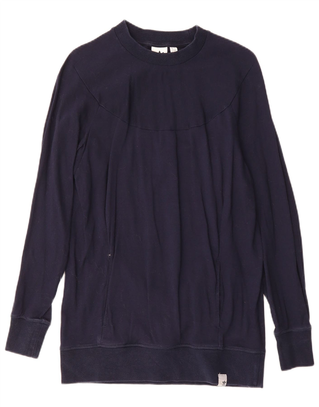 Adidas Womens Sweatshirt Jumper UK 8 Small  Navy Blue Cotton