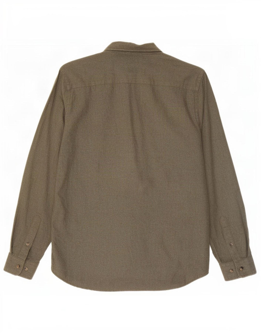Jack & Jones Mens Flannel Shirt Small Khaki Cotton