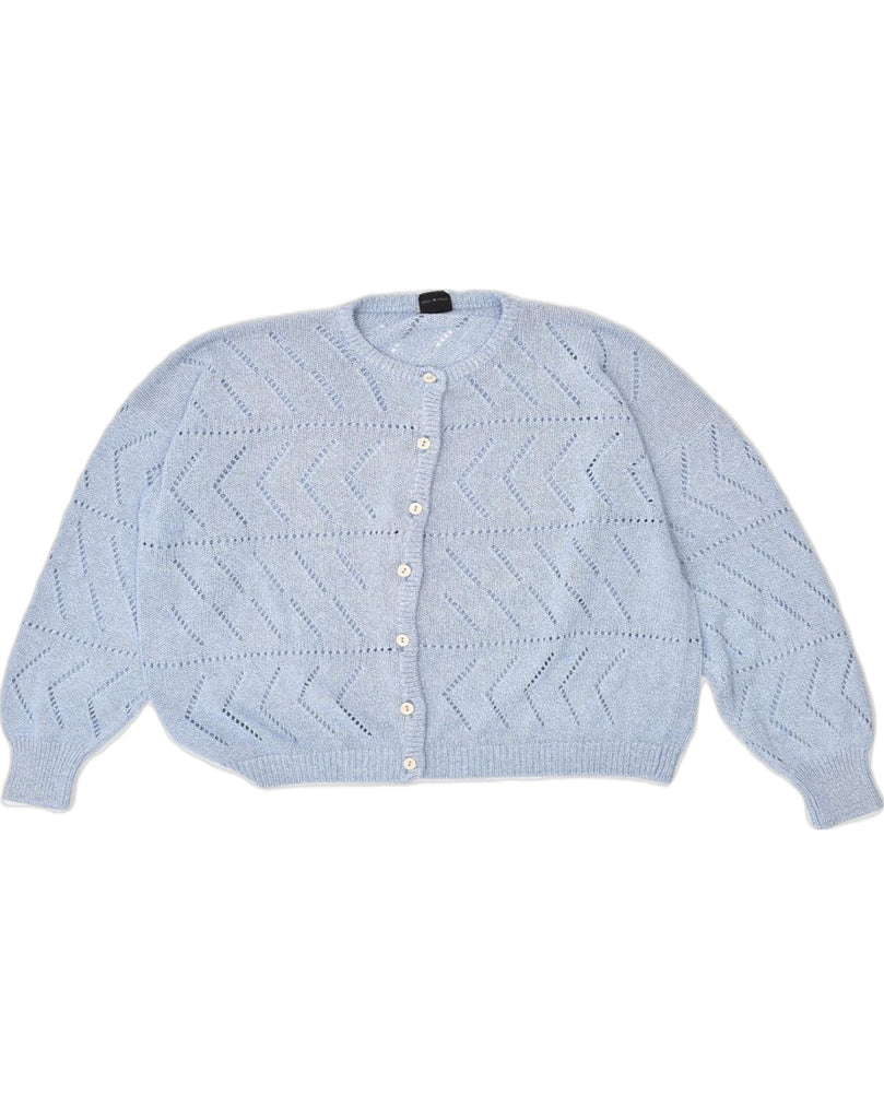 MAPIER Womens Cardigan Sweater UK 20 2XL Blue | Vintage | Thrift | Second-Hand | Used Clothing | Messina Hembry 