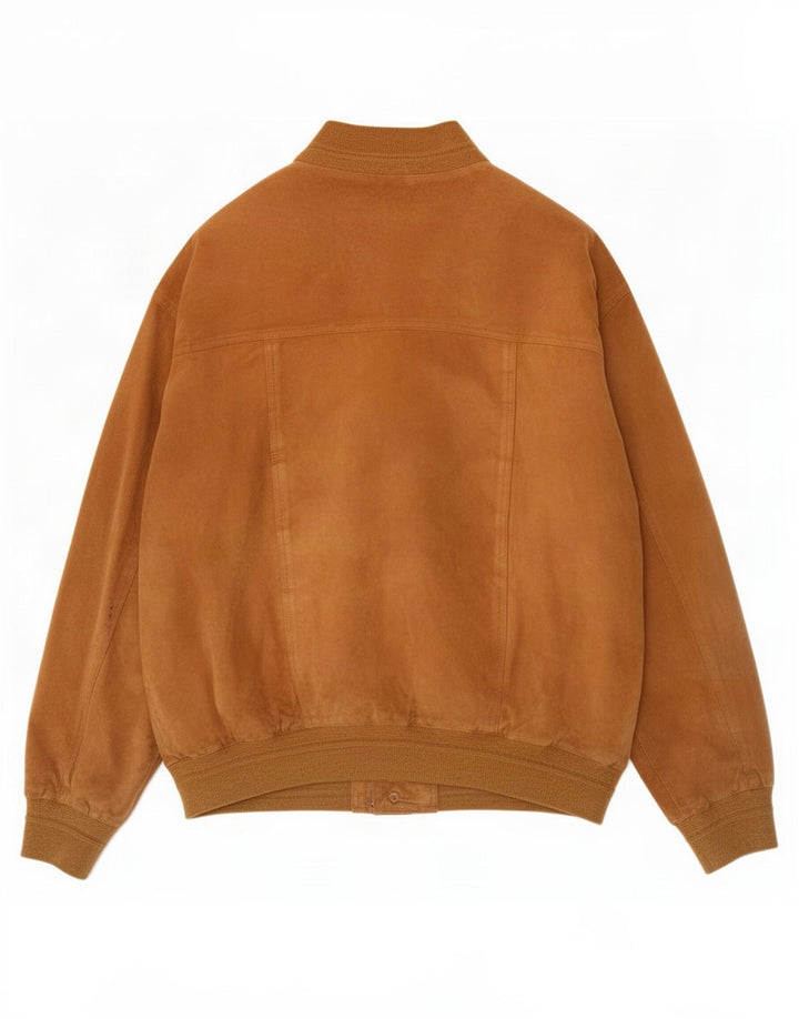 Vintage Mens Suede Jacket IT 50 Large Brown