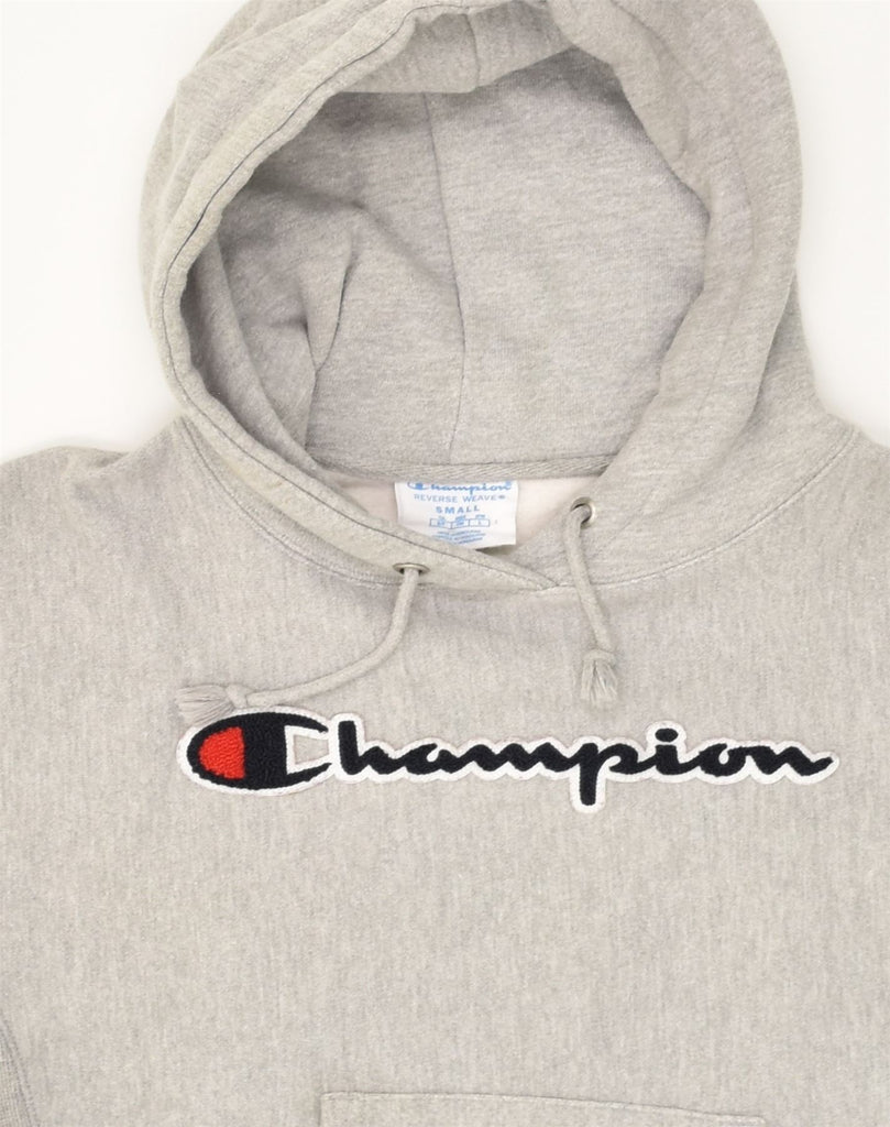 CHAMPION Womens Graphic Hoodie Jumper UK 10 Small Grey Cotton | Vintage Champion | Thrift | Second-Hand Champion | Used Clothing | Messina Hembry 