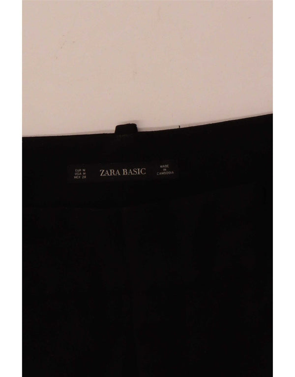 Zara Womens High Waist Tapered Chino Trousers Medium W28 L27 Black