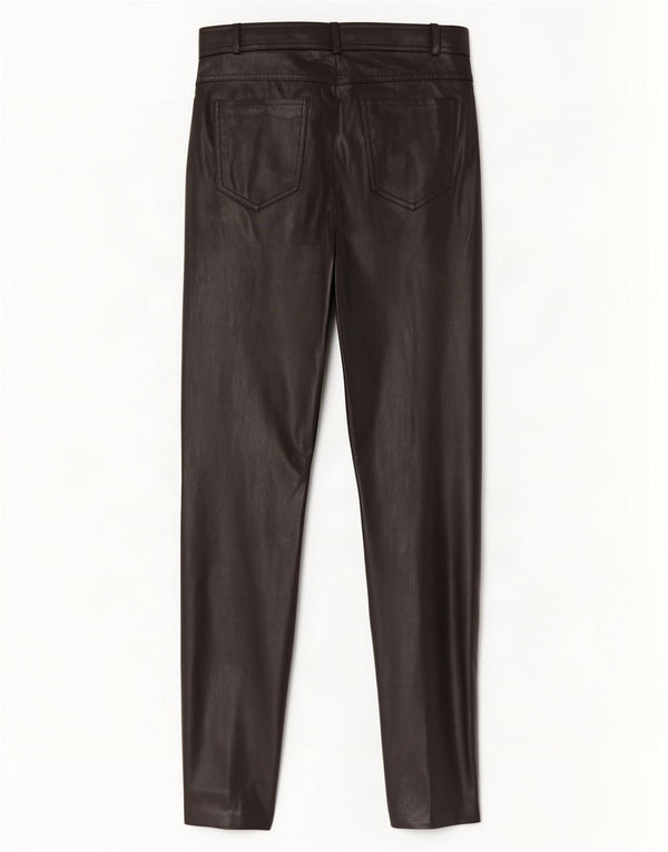 Zara Womens Skinny Faux Leather Trousers Medium W28 L29 Black