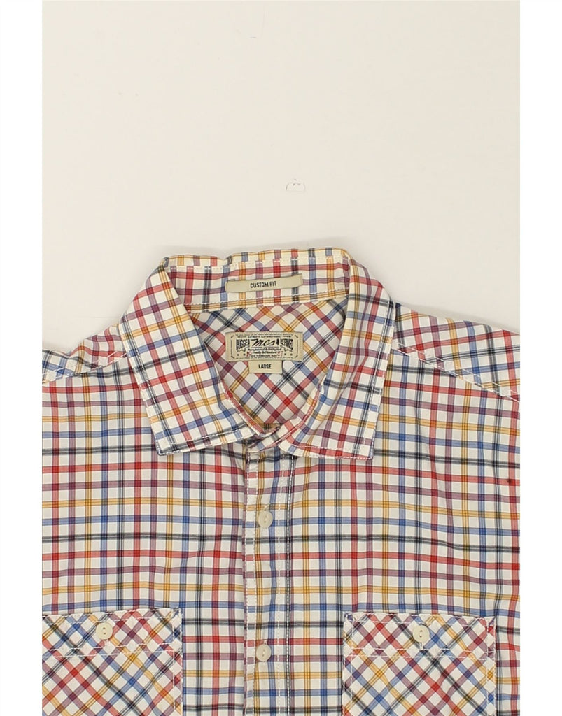 MARLBORO CLASSICS Mens Custom Fit Shirt Large Multicoloured Check Cotton | Vintage Marlboro Classics | Thrift | Second-Hand Marlboro Classics | Used Clothing | Messina Hembry 