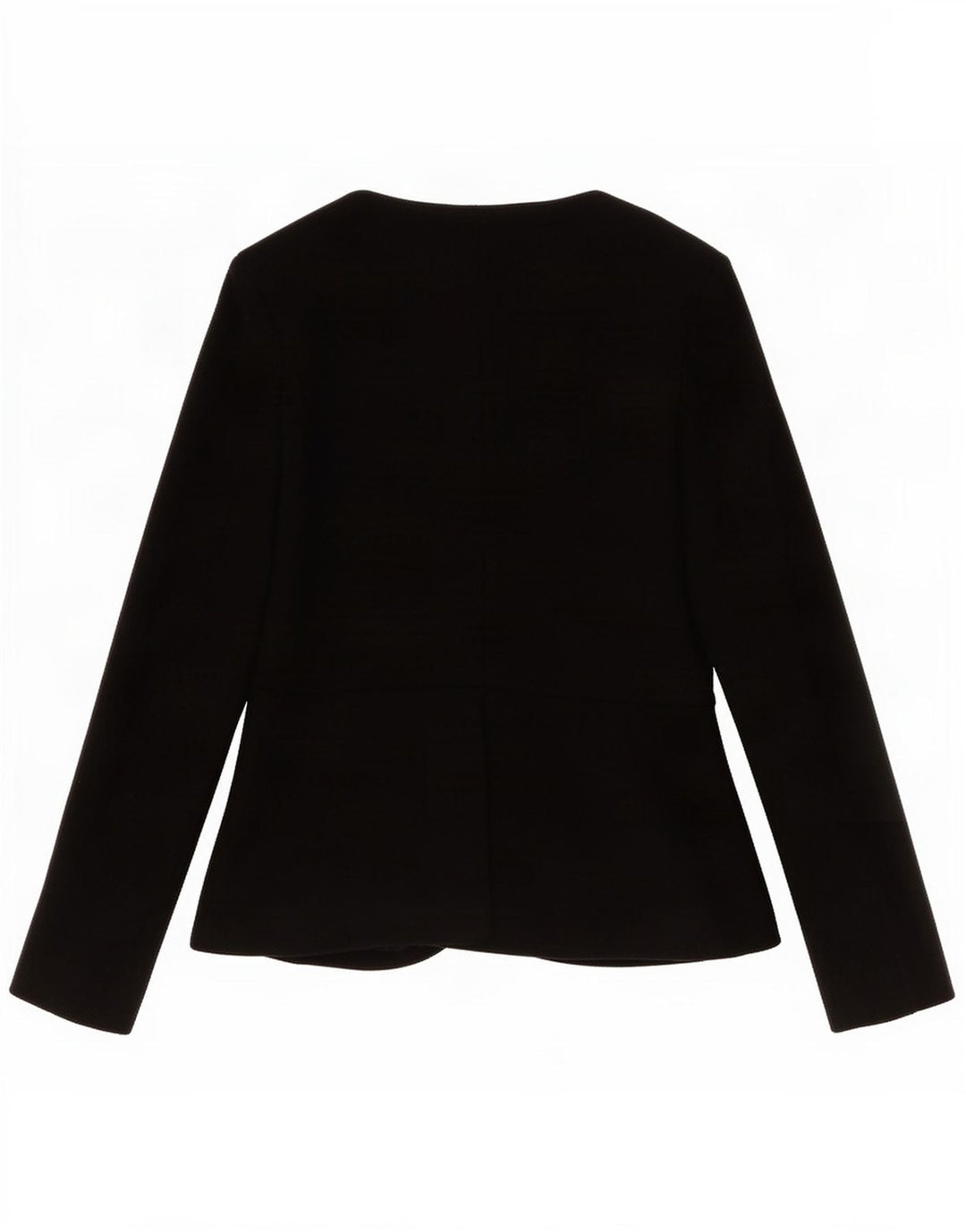 Topshop Womens Full Zip Blazer Jacket UK 14 Large Black Polyester