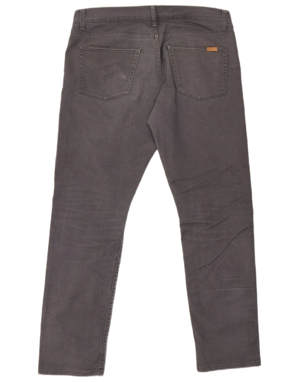 Carhartt Mens Slim Fit Straight Jeans W36 L32 Grey Cotton