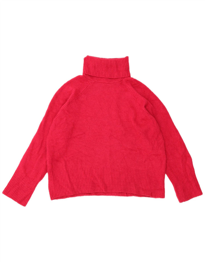 Zara Womens Roll Neck Jumper Sweater UK 16 Large Red Acrylic