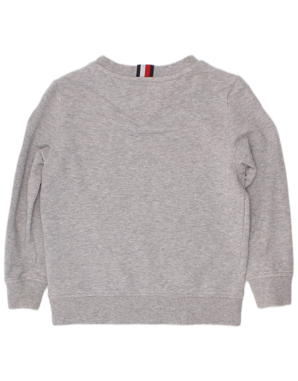 Tommy Hilfiger Boys Graphic Sweatshirt Jumper 3-4 Years Grey Colourblock