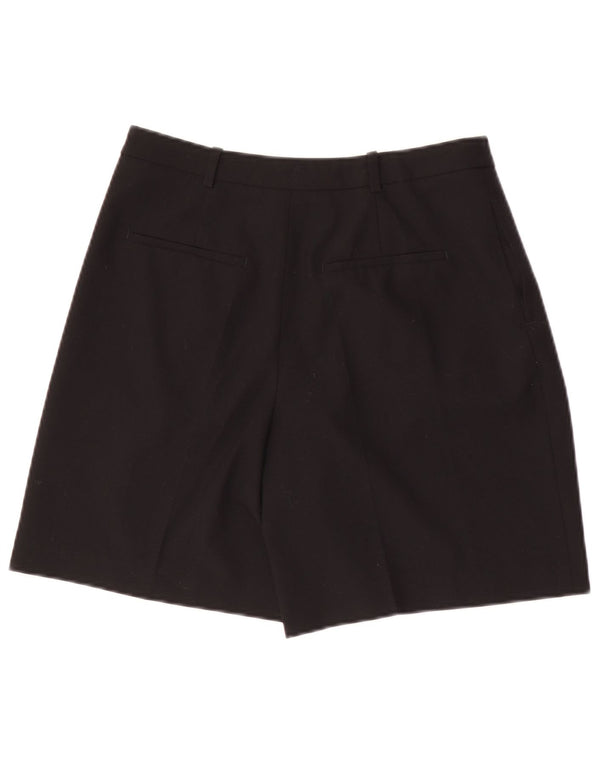 Zara Womens High Waist Pegged Chino Shorts Small W26 Black