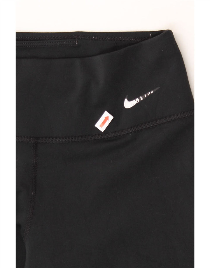 NIKE Womens Capri Graphic Leggings UK 10 Small  Black Polyester Vintage Nike and Second-Hand Nike from Messina Hembry 