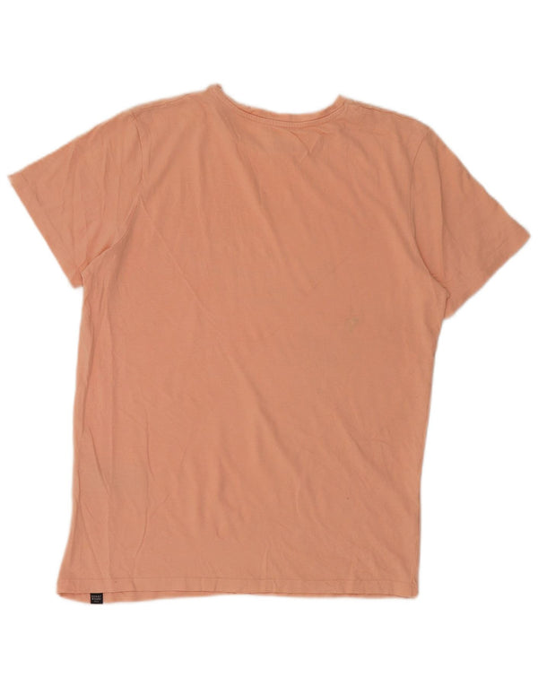 Jack & Jones Mens Graphic T-Shirt Top Small Pink Cotton