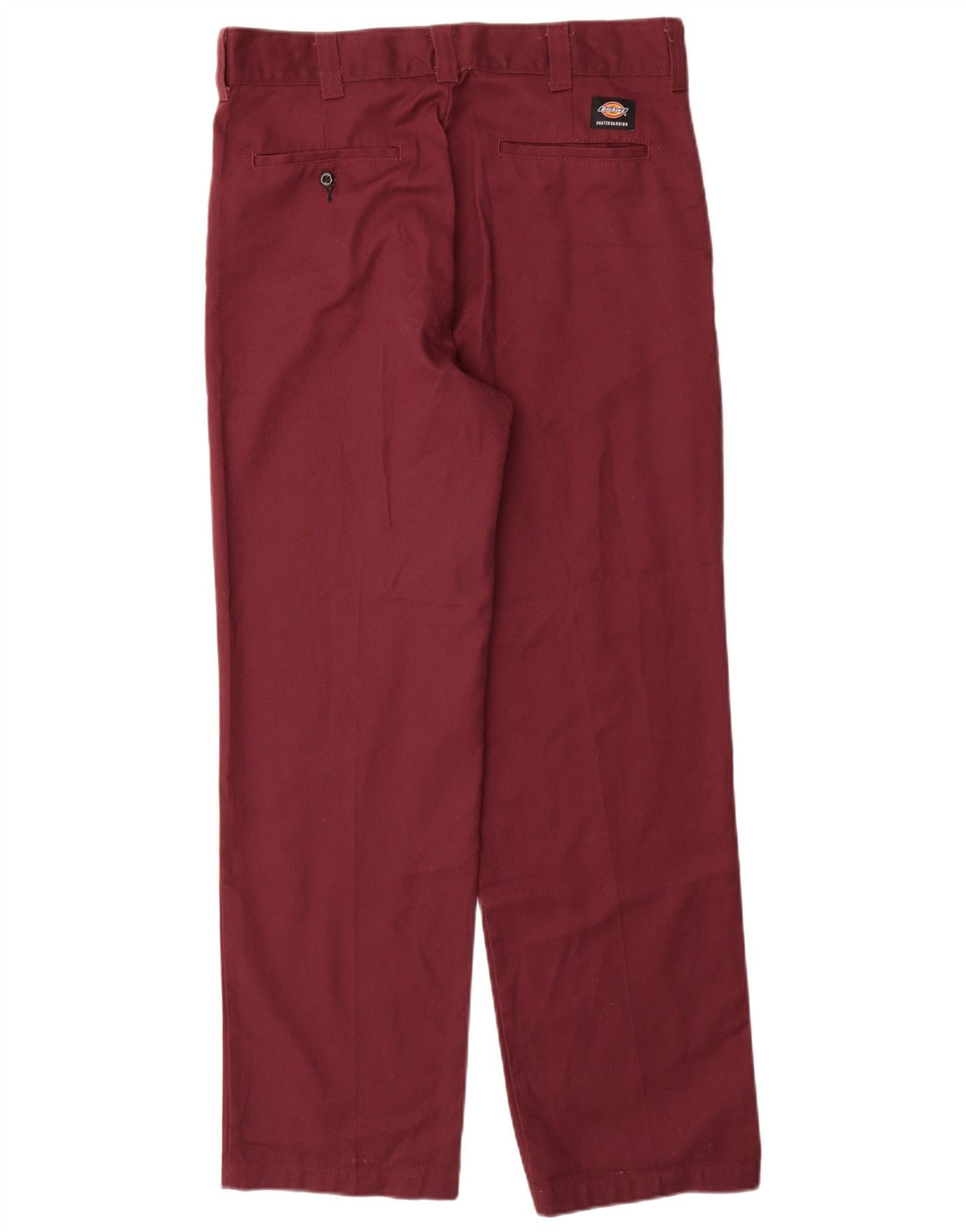 Dickies Mens Straight Chino Trousers W34 L32 Burgundy Polyester