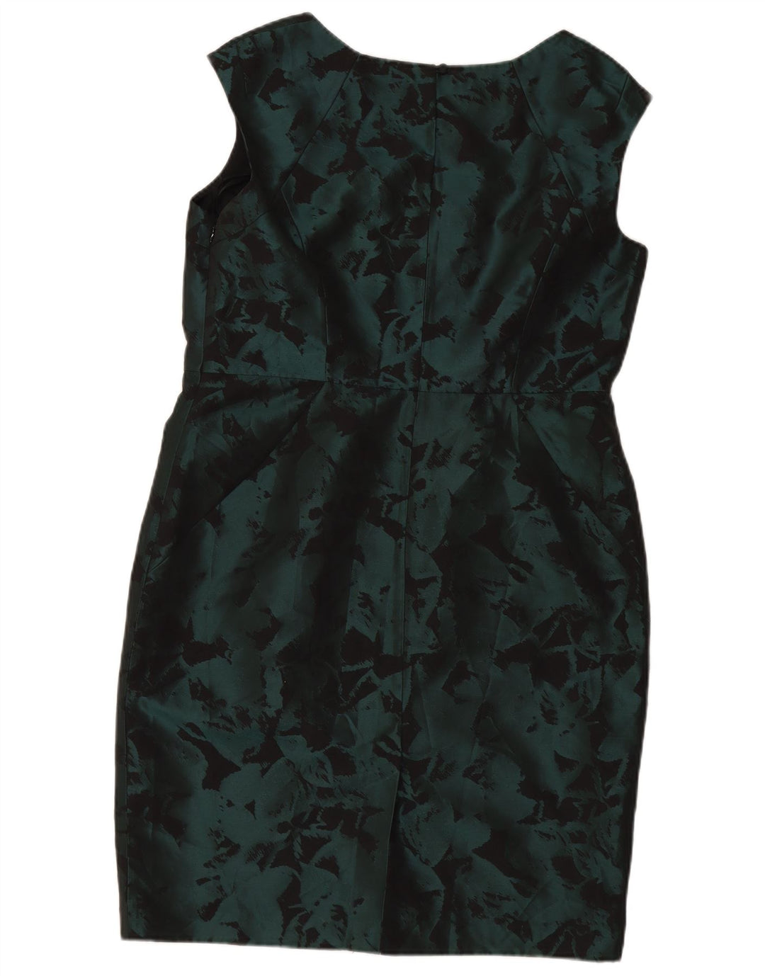 MONSOON Womens Sleeveless Sheath Dress UK 18 XL Green Floral Polyester