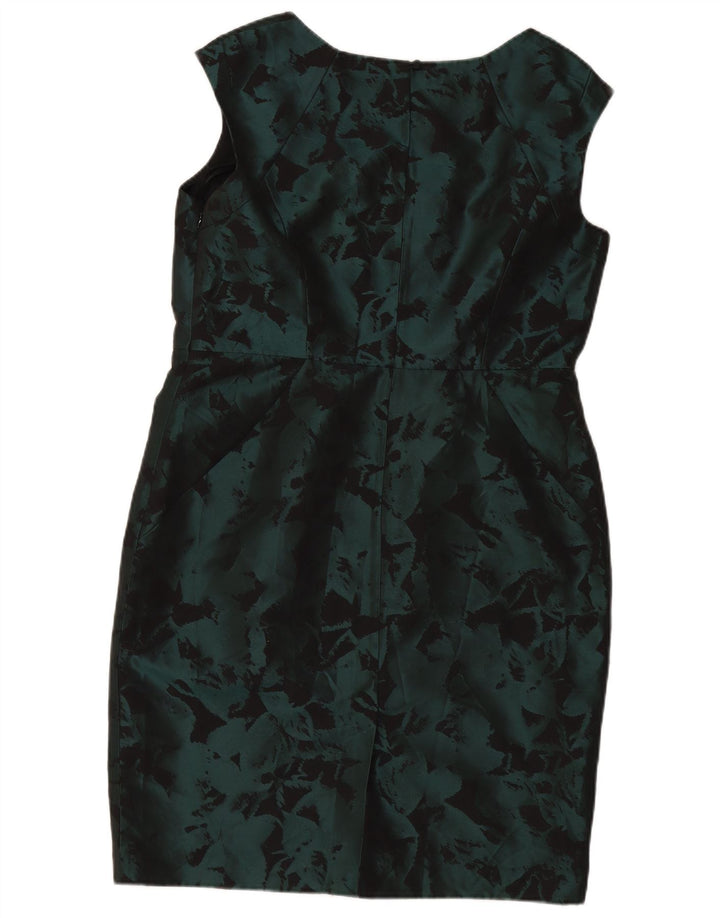 MONSOON Womens Sleeveless Sheath Dress UK 18 XL Green Floral Polyester