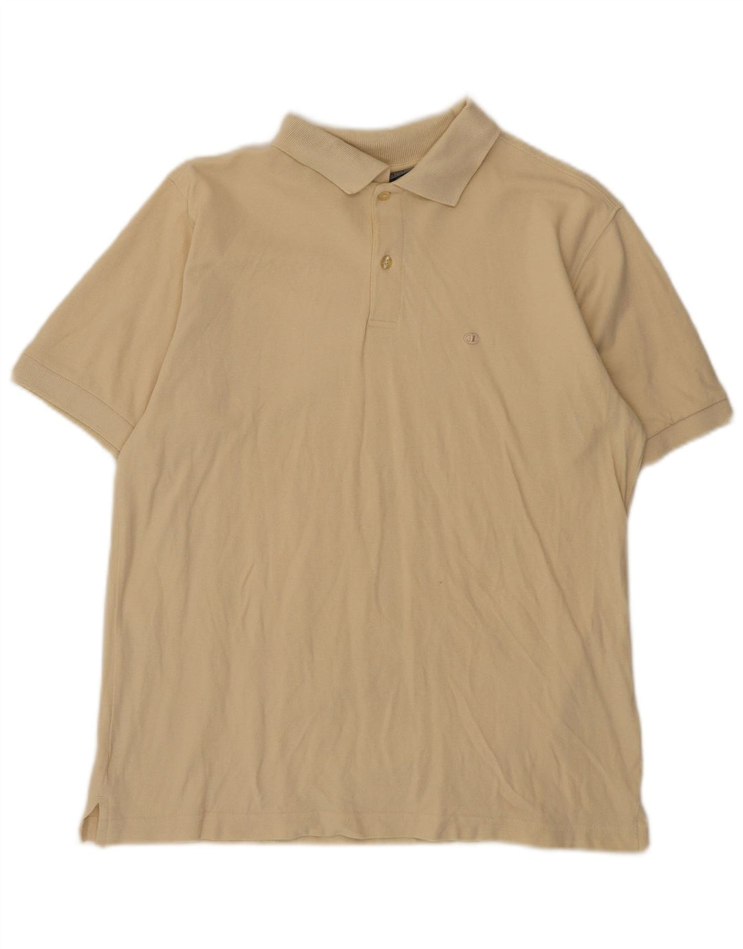 Champion Mens Polo Shirt Medium Beige Cotton