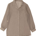 VINTAGE Womens Longline Oversized Shirt Blouse UK 14 Medium Grey Vintage Vintage and Second-Hand Vintage from Messina Hembry 
