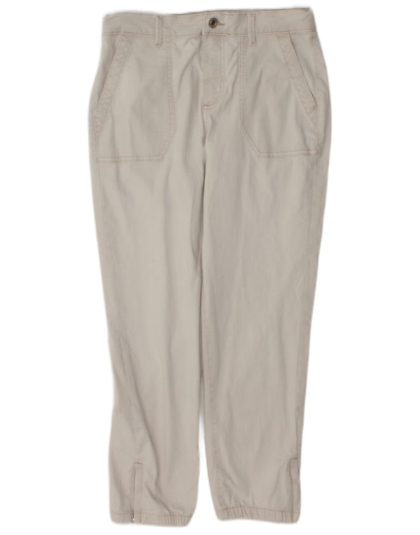 Marks & Spencer Womens Joggers Trousers UK 12 Medium W32 L26 Beige Cotton