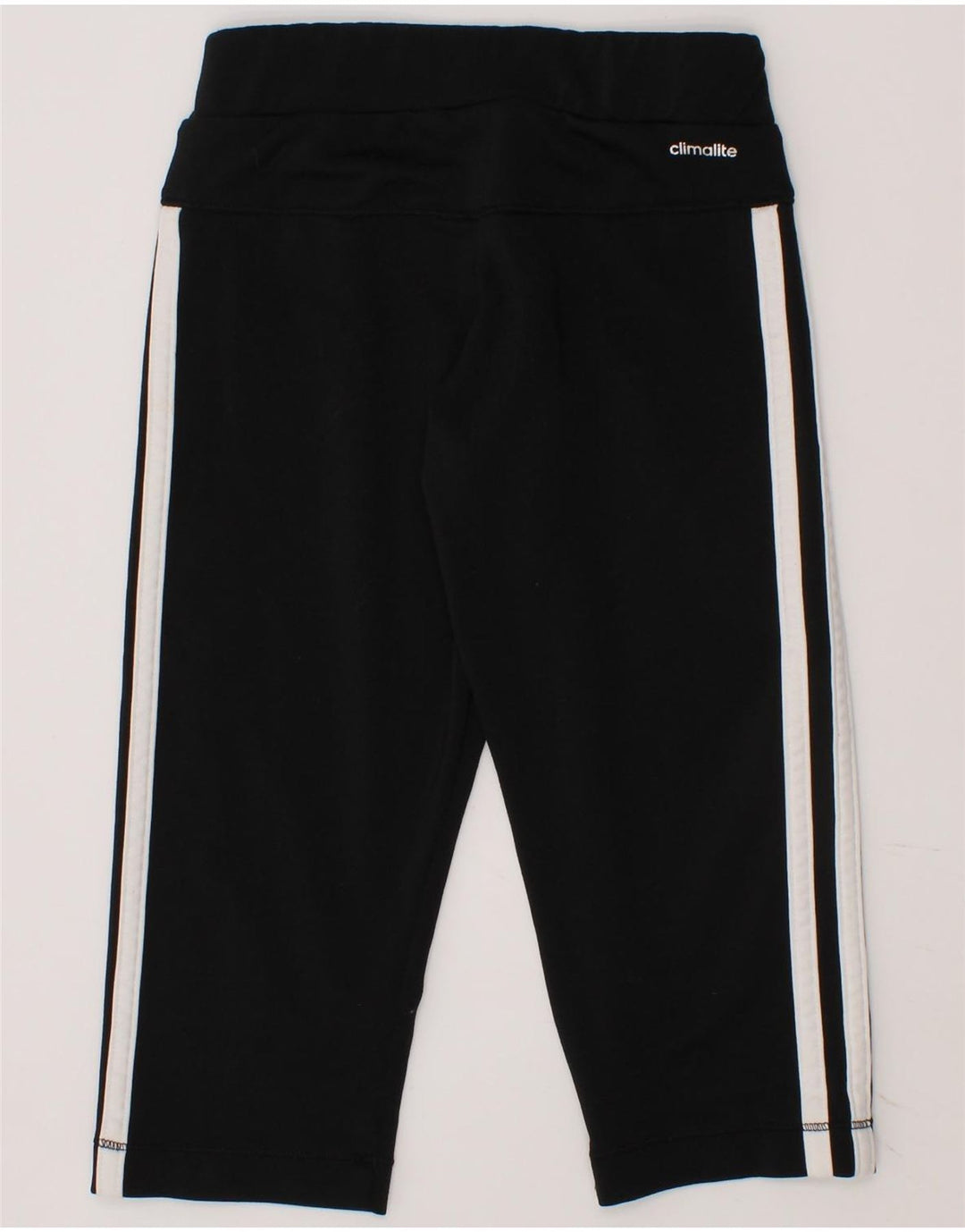 ADIDAS Girls Climalite Tracksuit Trousers 7-8 Years Black Polyester Vintage Adidas and Second-Hand Adidas from Messina Hembry 