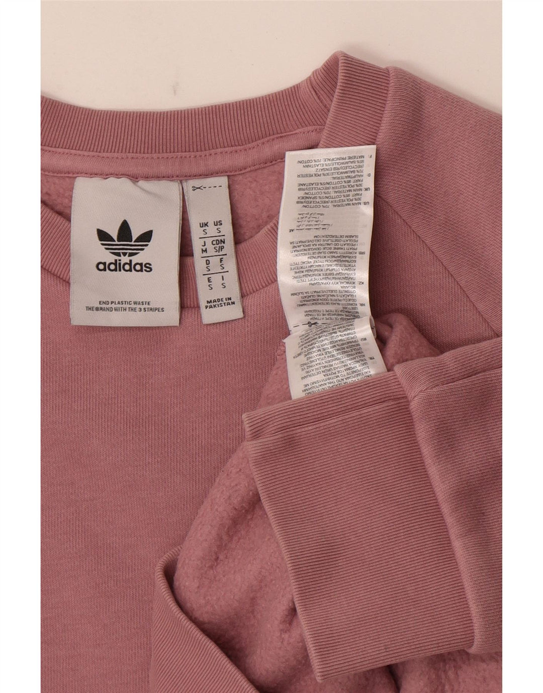 Adidas Mens Sweatshirt Jumper Small Pink Cotton