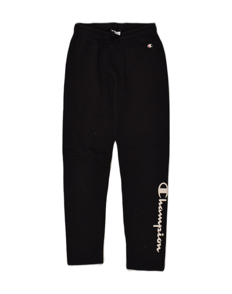 CHAMPION Girls Graphic Tracksuit Trousers 13-14 Years XL Black | Vintage Champion | Thrift | Second-Hand Champion | Used Clothing | Messina Hembry 