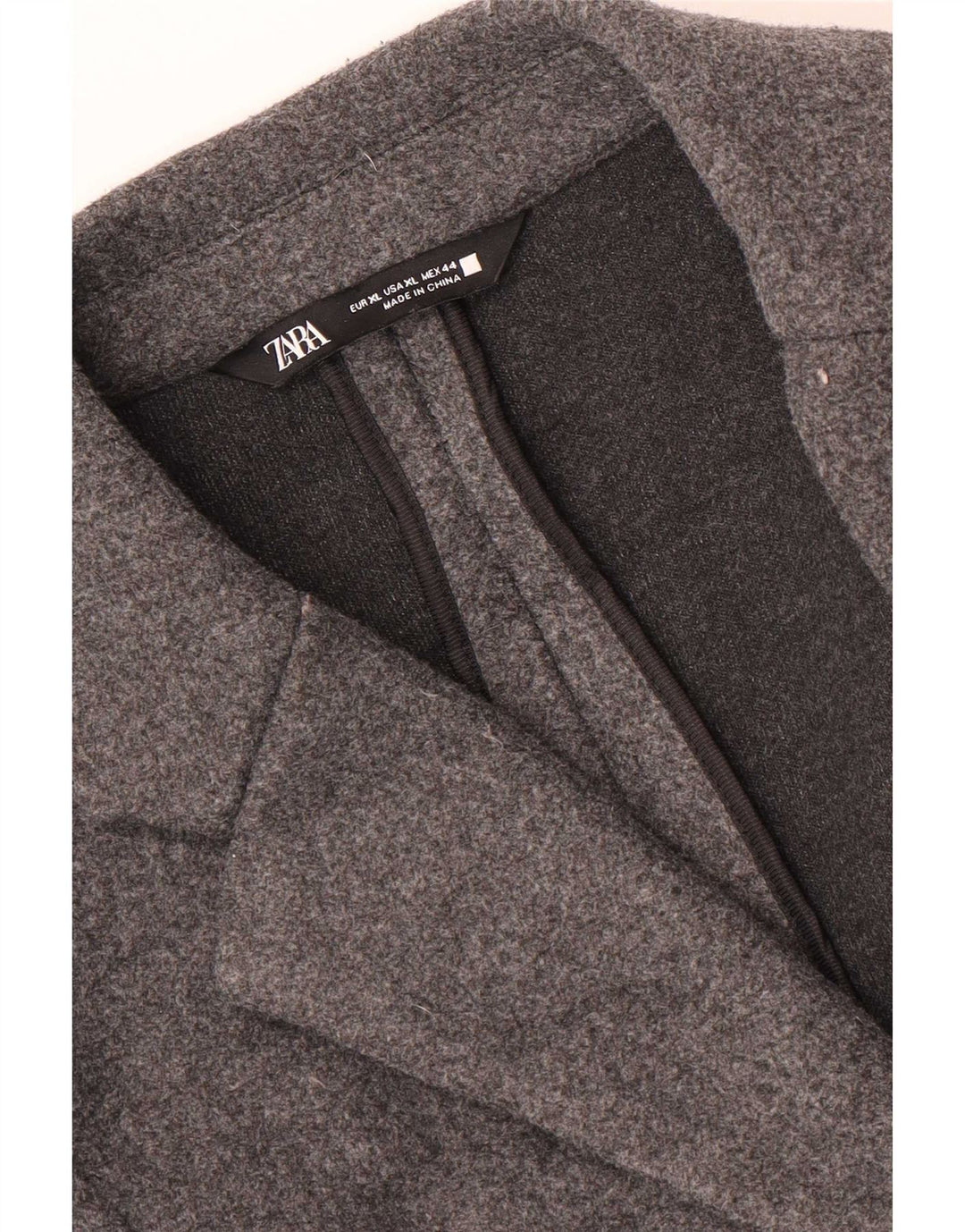 Zara Mens Overcoat UK 42 XL Grey