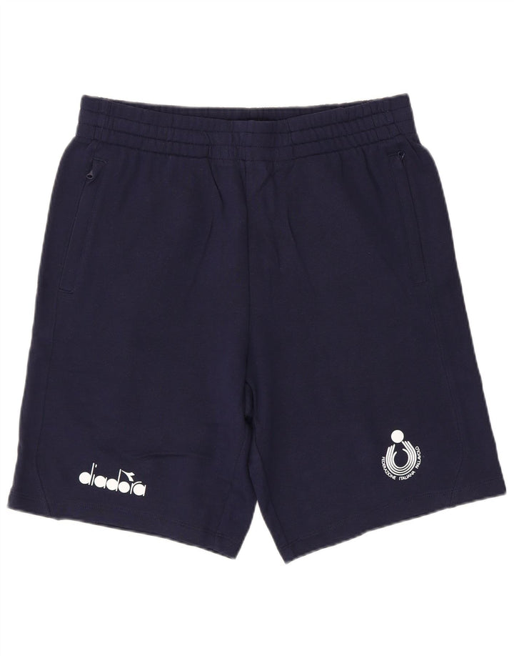 Diadora Mens Sport Shorts Medium Navy Blue Cotton