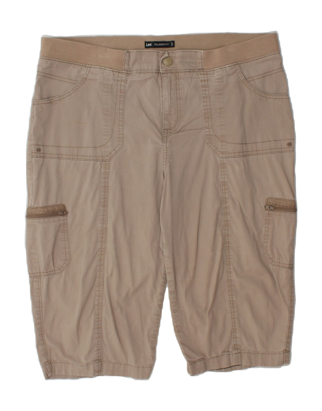 LEE Womens Relaxed Fit Cargo Shorts US 16 2XL W40 Grey Cotton Vintage Lee and Second-Hand Lee from Messina Hembry 