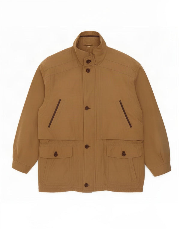 Vintage Mens Padded Coat IT 56 3XL Beige
