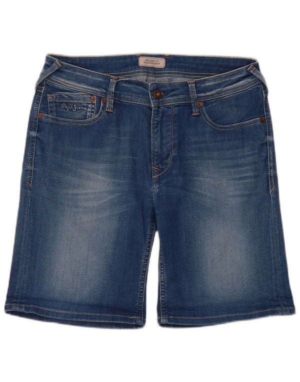 PEPE JEANS Womens Regular Fit Denim Shorts W30 Medium Blue Cotton