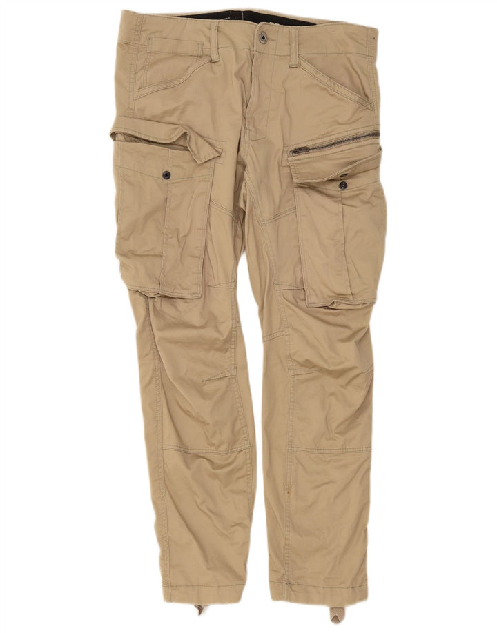 G-Star Mens Slim Cargo Trousers W33 L30 Beige Cotton