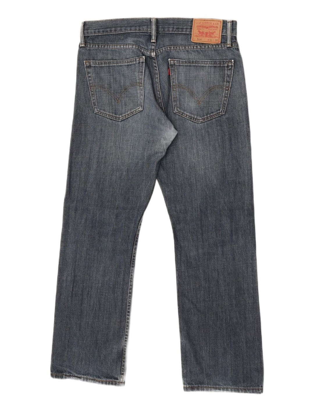 Levi's Mens 514 Slim Straight Jeans W34 L40 Blue Cotton