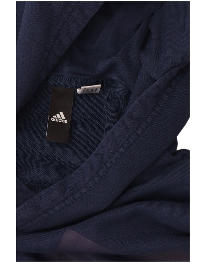Adidas Mens Graphic Hoodie Jumper Large Navy Blue
