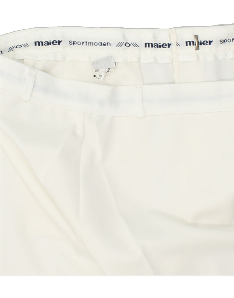 MAIER Mens Sport Shorts W36 Large White Polyester Vintage Maier and Second-Hand Maier from Messina Hembry 