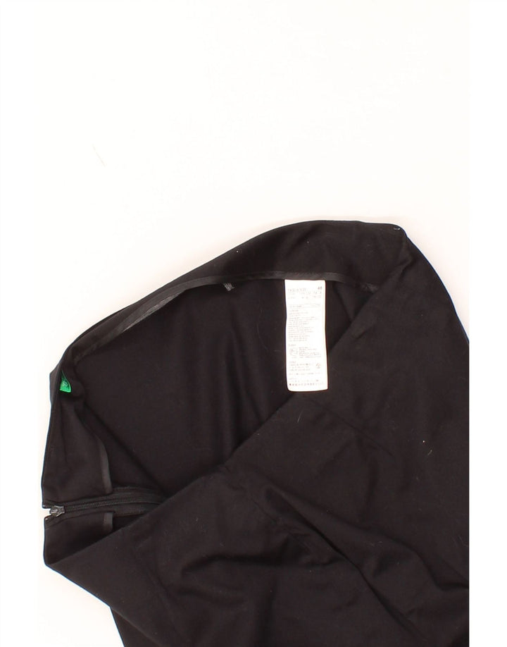 BENETTON Womens Straight Skirt IT 46 Large W32  Black Cotton Vintage Benetton and Second-Hand Benetton from Messina Hembry 