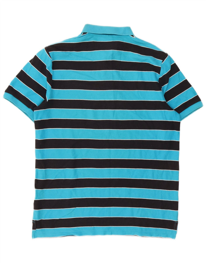 Nike Mens Polo Shirt Large Blue Striped