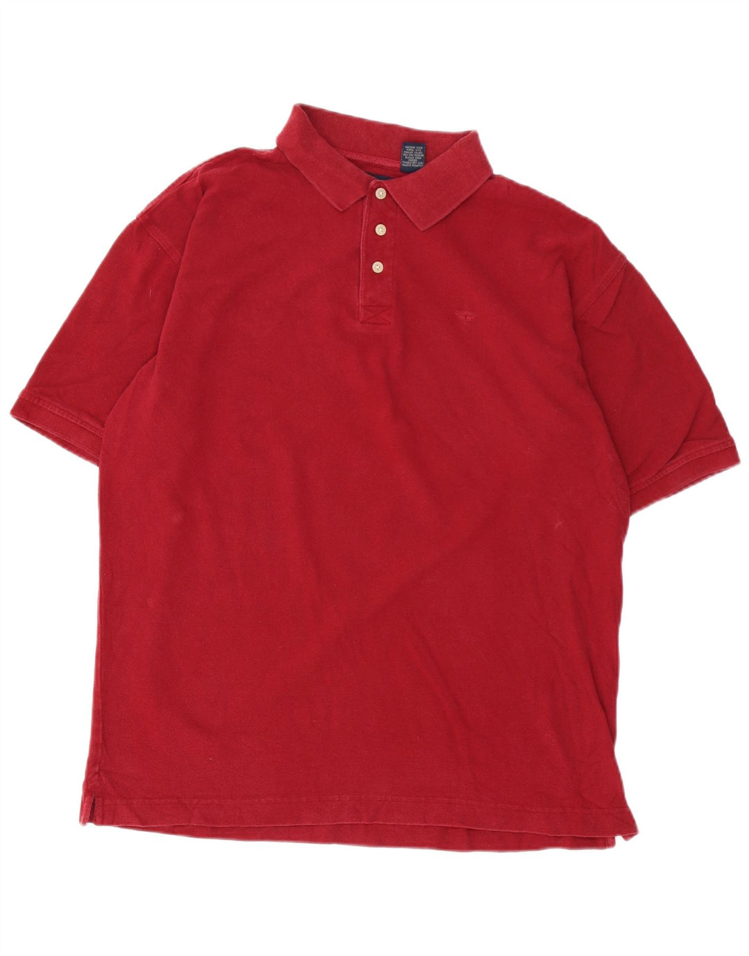 DOCKERS Mens Polo Shirt Large Burgundy Cotton