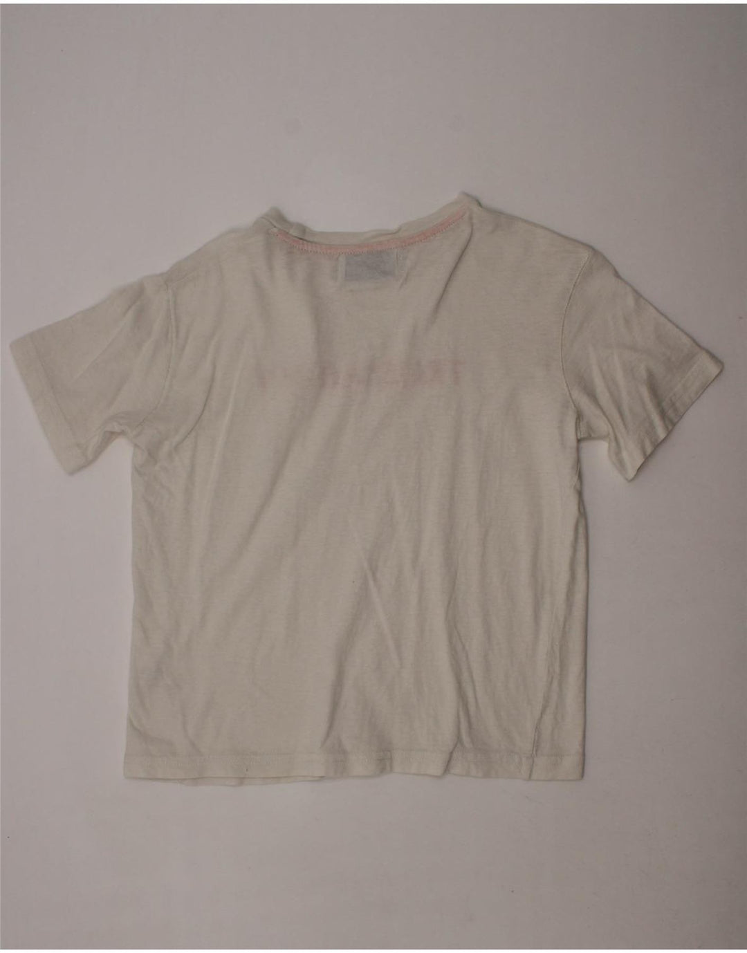 TRUSSARDI JUNIOR Girls Graphic T-Shirt Top 8-9 Years Off White Cotton Vintage Trussardi Junior and Second-Hand Trussardi Junior from Messina Hembry 