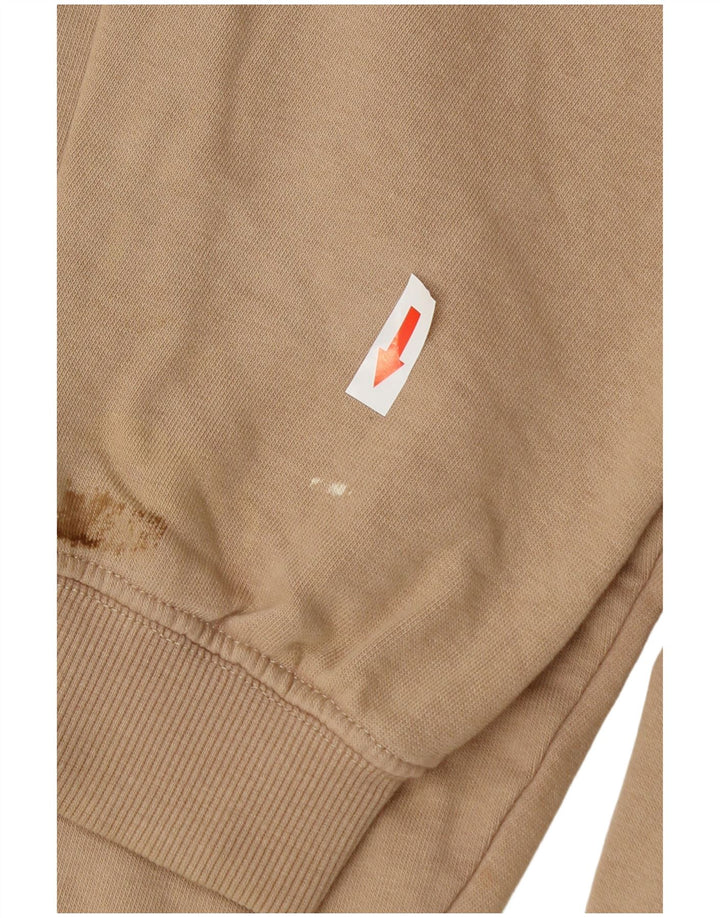 Zara Mens Sweatshirt Jumper Small Beige Cotton