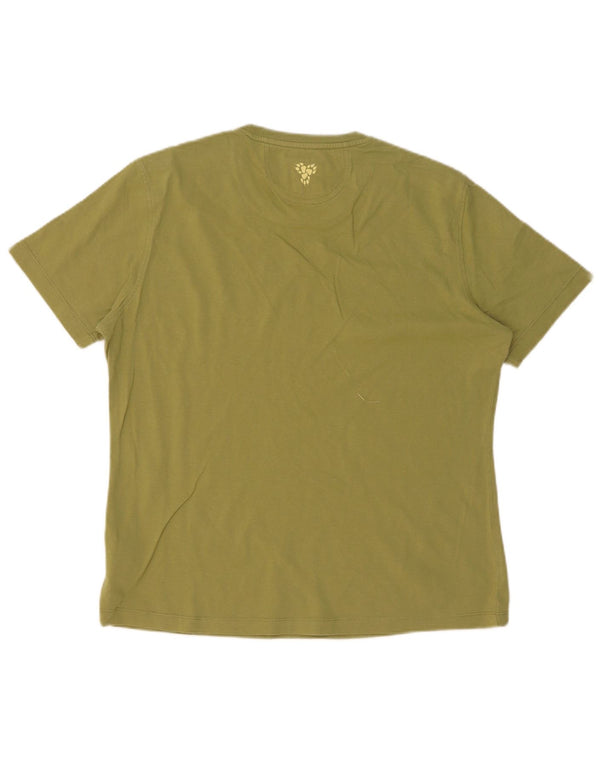 Jack Wolfskin Womens T-Shirt Top UK 18 XL  Khaki Cotton