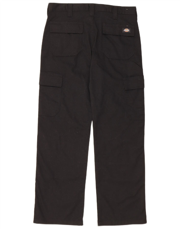 Dickies Mens Straight Cargo Trousers W32 L30 Black Polyester