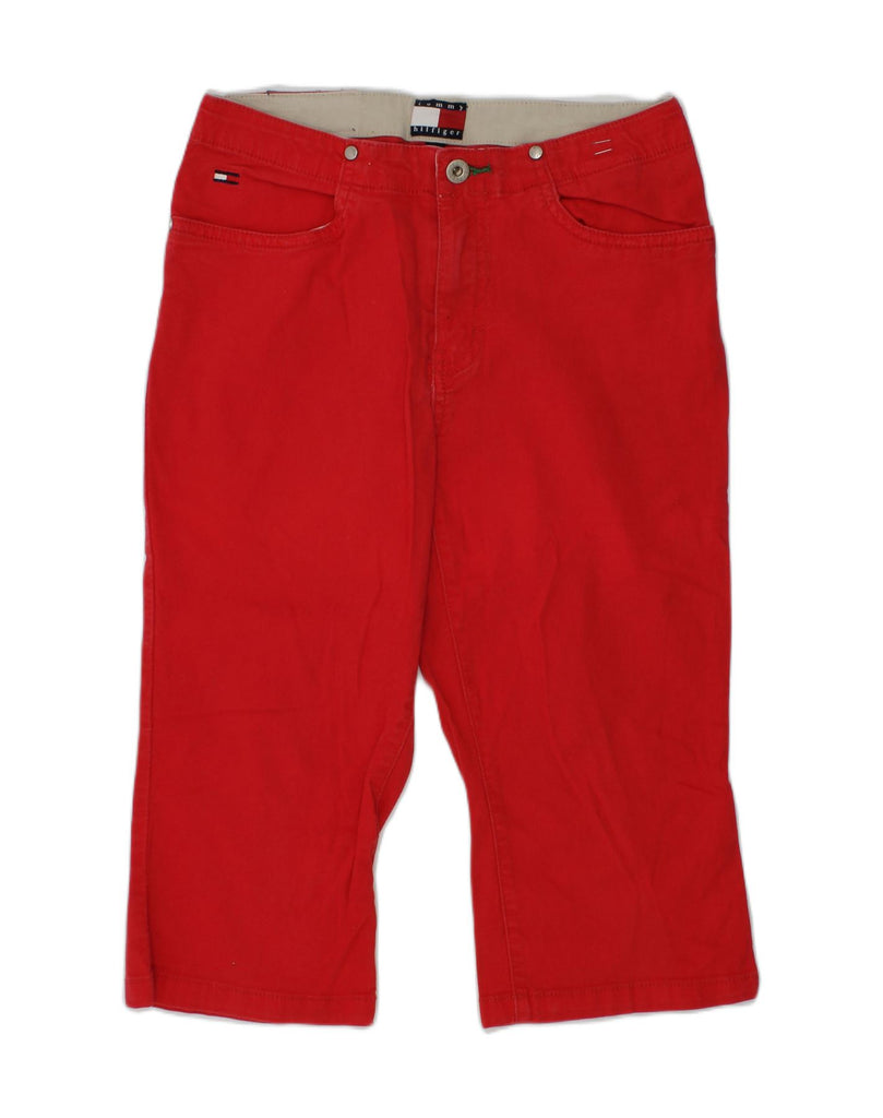 TOMMY HILFIGER Girls Straight Capri Trousers 11-12 Years Red Cotton | Vintage Tommy Hilfiger | Thrift | Second-Hand Tommy Hilfiger | Used Clothing | Messina Hembry 