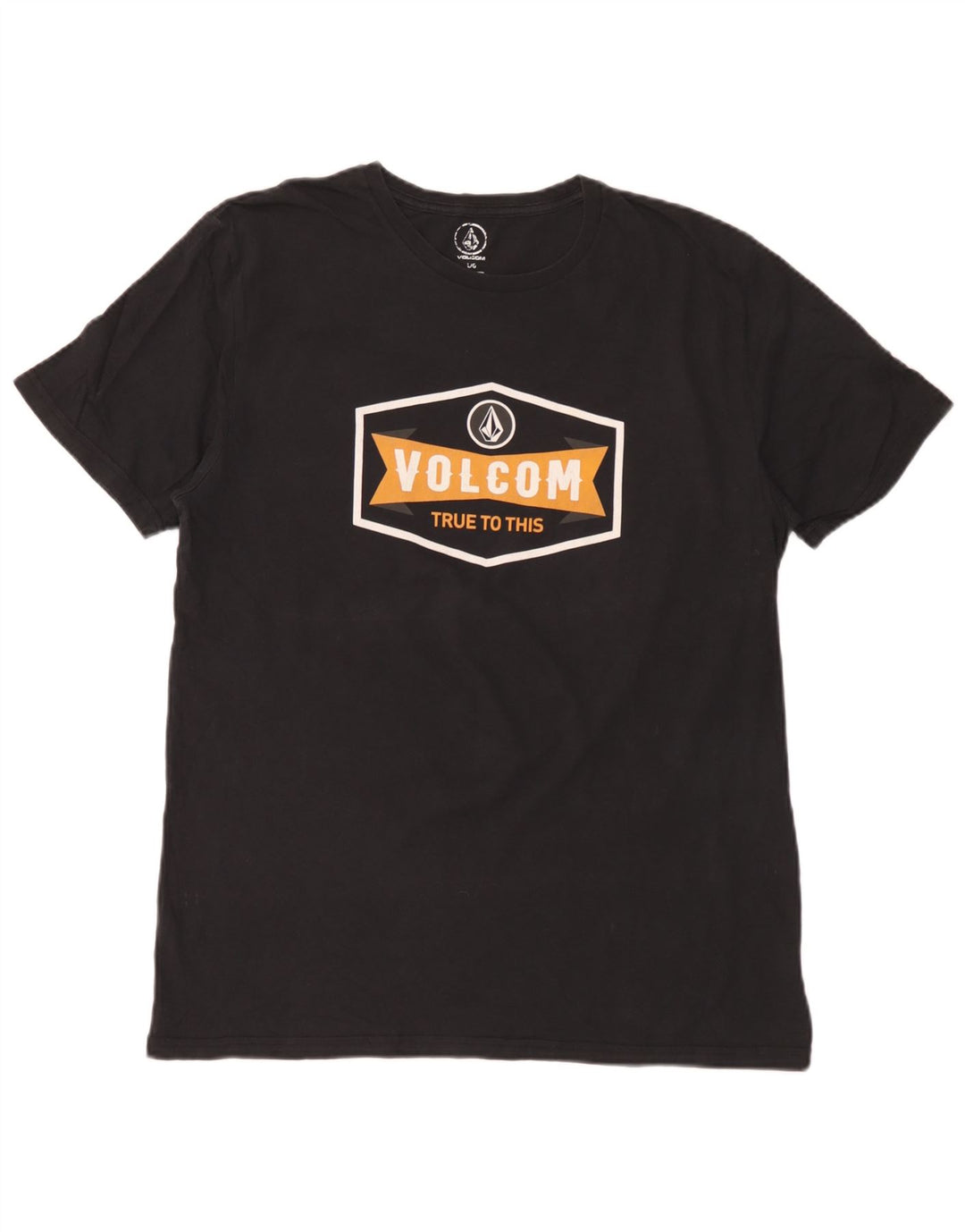 Volcom Mens Graphic T-Shirt Top Large Black Cotton